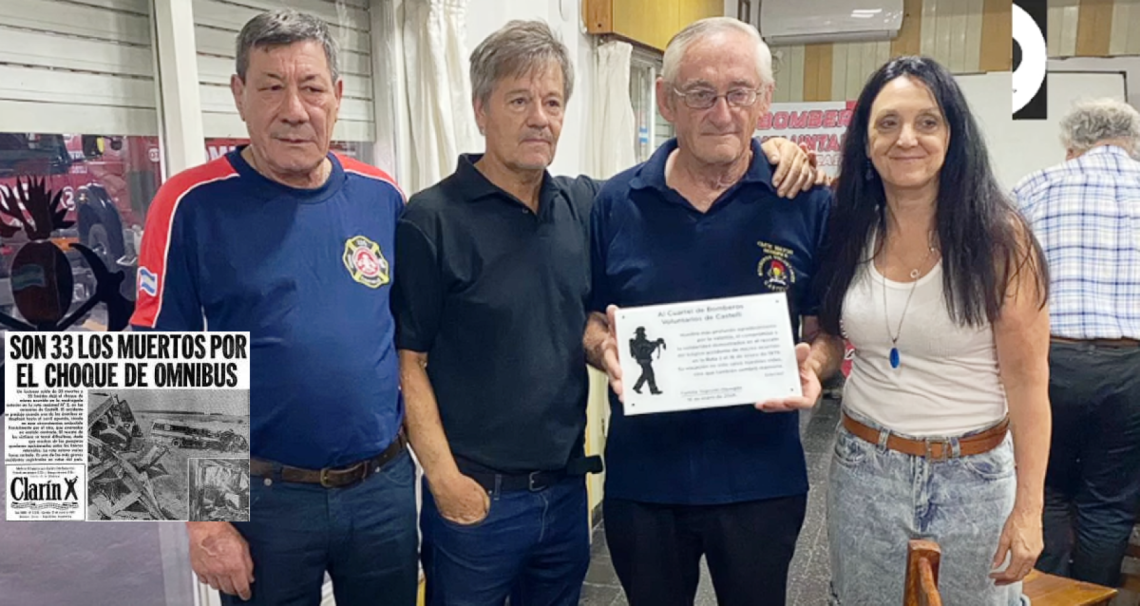 Imagen de Castelli: sobrevivió a la tragedia de la Ruta 2 de 1979 y volvió 47 años después para agradecer a los bomberos