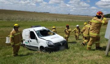 Imagen de Un herido en otro despiste y vuelco en la Ruta 2