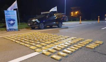 Imagen de Incautaron más de 100 kilos de marihuana en un procedimiento realizado en la Ruta 2