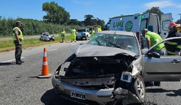 Imagen de La Región: tres heridos tras un fuerte choque en Ruta 2