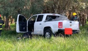 Imagen de Castelli: despistó en la ruta 2 y terminó con su camioneta entre los árboles