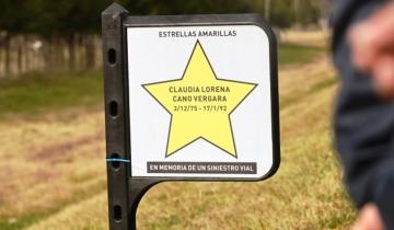 Imagen de Chascomús: estrellas amarillas para concientizar sobre los accidentes de tránsito en la autovía 2