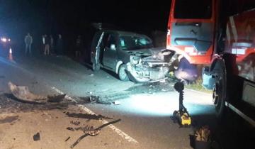 Imagen de Dos muertos en un choque frontal en la ruta