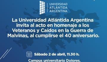 Imagen de La Universidad Atlántida comienza un ciclo de actividades por el 40° aniversario de la Guerra de Malvinas