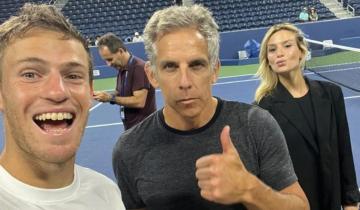 Imagen de El divertido momento entre Ben Stiller y el argentino Diego Schwartzman en la previa de su debut en el US Open