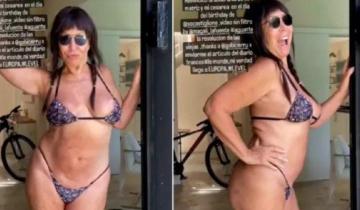 Imagen de Moria Casán volvió a responder a las críticas con un video bailando en bikini: “Aguante la revolución de las viejas”