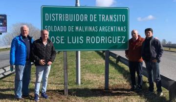 Imagen de El Distribuidor de las Rutas 2 y 63 lleva el nombre del soldado dolorense José Luis Rodríguez