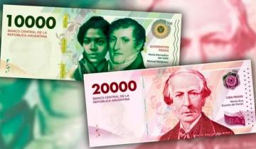Imagen de Economía: cuándo comenzarán a circular los nuevos billetes de $10.000 y $20.000