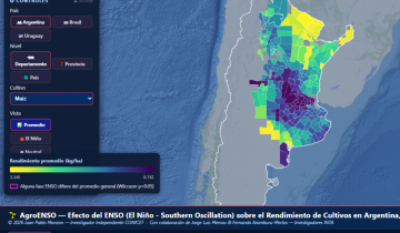 Imagen de Una aplicación creada por el CONICET y el INTA muestra la influencia de El Niño en cultivos de la Región y del país