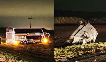 Imagen de Tragedia en Monte: tres personas murieron en un choque frontal entre un micro y una camioneta