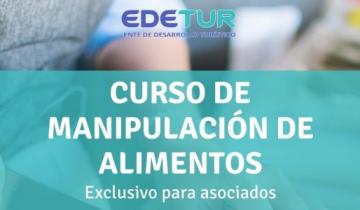 Imagen de Se realizará un curso de manipulación de alimentos para asociados del EDETUR