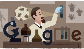 Imagen de Rudolf Weigl, el inventor de la vacuna contra el Tifus, homenajeado en el doodle de Google