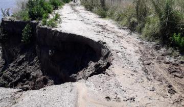 Imagen de Continúa el desmoronamiento de los terraplenes del Canal 15 en Castelli