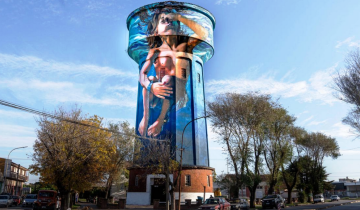Imagen de Miramar: el gigantesco mural de la torre de agua fue elegido el "mejor del mundo"