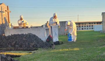 Imagen de General Lavalle: exhumaron tumbas en el marco de la búsqueda de Miguel Bru, el joven desaparecido hace más de 30 años en La Plata
