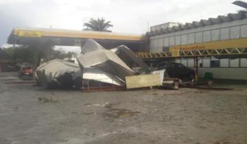 Imagen de Temporal en la región: se registraron voladuras de techos en Chascomús