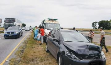 Imagen de Dos choques en cadena durante la tarde del sábado