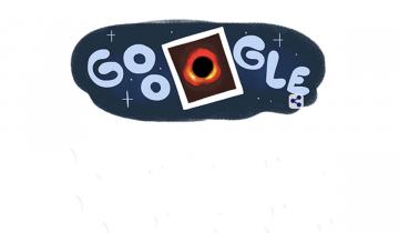 Imagen de Google decidió crear un doodle imprevisto ante la primera imagen del agujero negro