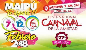 Imagen de Maipú celebra esta semana la 27ª edición del Carnaval de la Amistad