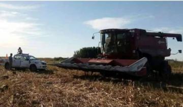 Imagen de Un trabajador rural sufrió graves heridas al ser aplastado por una cosechadora