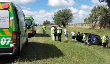 Imagen de Fuerte choque y despiste en la Ruta 2