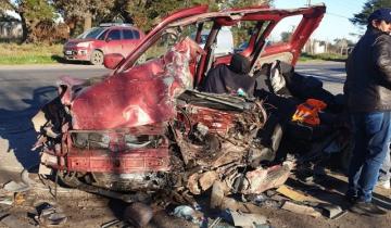 Imagen de Impresionante choque entre un micro y una camioneta: un muerto en la Ruta 36