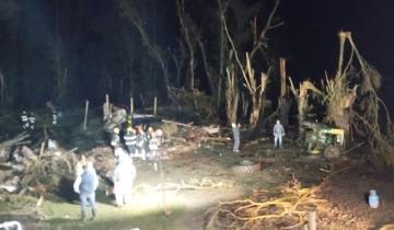Imagen de Un tornado azotó a Las Flores, derrumbó una vivienda y dejó 4 heridos