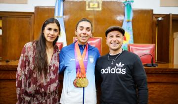 Imagen de El dolorense Alejandro Auciello acompañó a atletas argentinos en los Juegos Suramericanos de Santa Fe