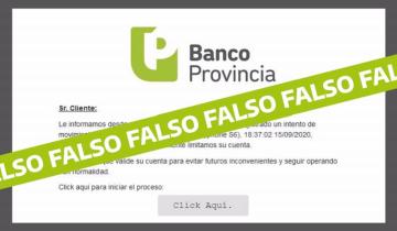 Imagen de Fraude electrónico: alertan por un falso mensaje del Banco Provincia para estafar clientes