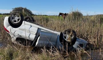 Imagen de Vuelco en la Ruta 56: un hombre fue hospitalizado