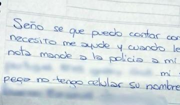 Imagen de Violencia de género: una mujer usó el cuaderno de comunicaciones de su hijo para pedir ayuda