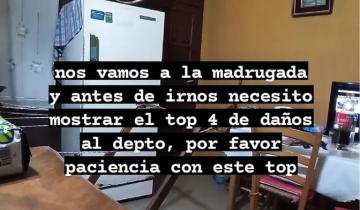 Imagen de Partido de La Costa: turistas hicieron un “top 4” de lo que destruyeron en un departamento y la dueña los escrachó