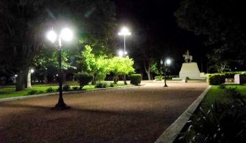 Imagen de Se repone la luminaria LED en la plaza San Martín de Tordillo