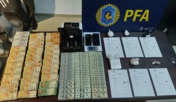 Imagen de Chascomús: detuvieron a un dealer con casi un kilo de cocaína, 5 millones de pesos y 5 mil dólares