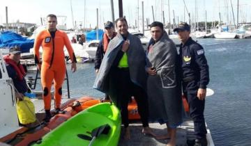 Imagen de Dramático: rescataron a kayakistas cerca del Faro de Mar del Plata