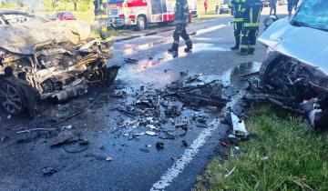 Imagen de Ruta 41: choque frontal y auto incendiado dejó dos muertos, entre ellos un nene de 5 años
