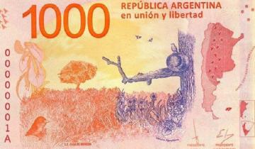 Imagen de El billete de 1.000 pesos ya perdió más del 70% de su valor en dólares