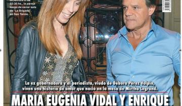 Imagen de Lo anticipamos: confirman el romance entre María Eugenia Vidal y el periodista Quique Sacco