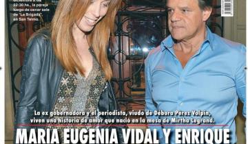 Imagen de Lo anticipamos: confirman el romance entre María Eugenia Vidal y el periodista Quique Sacco