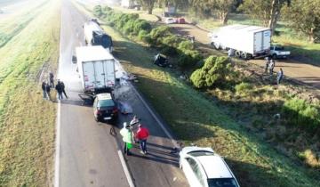 Imagen de Un accidente en cadena en la ruta 226 se cobró una vida