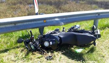 Imagen de Un motociclista cayó desde el distribuidor de Dolores