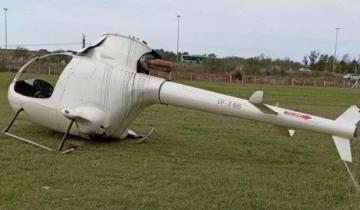 Imagen de Se estrelló un helicóptero a metros de la Autopista Buenos Aires-La Plata