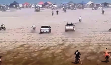 Imagen de Villa Gesell: detienen a dos jóvenes por correr una picada con camionetas 4x4 entre una multitud en el Enduro del Verano