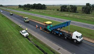 Imagen de La Provincia: se reiniciaron las obras de repavimentación de la Ruta 2