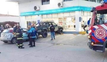 Imagen de Lezama: un accidente en una estación de servicio pudo terminar en tragedia