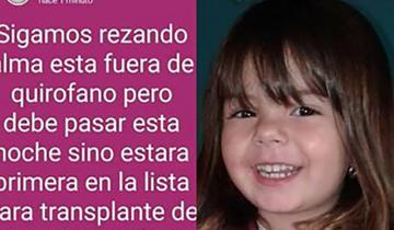 Imagen de Murió Alma, la nena de 4 años que necesitaba un corazón