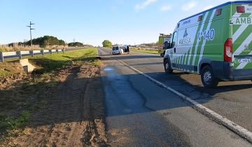 Imagen de Accidente en Ruta 11: una camioneta despistó y chocó contra una alcantarilla en Mar del Tuyú