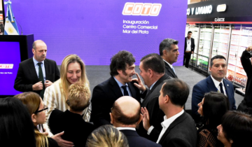 Imagen de Mar del Plata: Javier Milei asistió a la inauguración de la sucursal de Coto