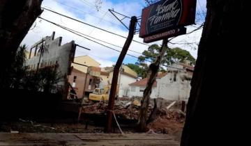 Imagen de Partido de La Costa: demolieron “La Gran Familia”, el restaurante de San Bernardo que se había incendiado en junio