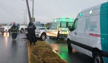 Imagen de Ruta 11: un hombre resultó herido tras chocar contra un poste en Mar del Plata